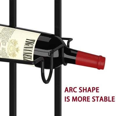 Itopfox 24 Bottle Wall Mounted Wine Rack, Adjustable Height For Wine, Liquor, Champagne, Matte Black Metal Rack For Kitchen, Bar, Wine Cellar 4 Itopfox 24 Bottle Wall Mounted Wine Rack, Adjustable Height For Wine, Liquor, Champagne, Matte Black Metal Rack For Kitchen, Bar, Wine Cellar - Image 4