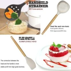 Itopfox Kitchen Utensils Set - 35-Piece Cooking Tools With Silicone Heads & Wooden Handles, Includes Spatula, Spoon, Grater For Nonstick Cookware -Kid's Home GUEST 1fa60b4f fffe 4545 b3e9 03c75e9bf8f8