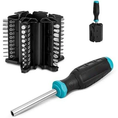 Itopfox Multi-Function Screw Driver Set With 60 Replaceable Cr-V Bits Flat, Phillips, Torx, Hex, Square, All In One Screwdrivers With Rolling Barrel 1 Itopfox Multi-Function Screw Driver Set With 60 Replaceable Cr-V Bits Flat, Phillips, Torx, Hex, Square, All In One Screwdrivers With Rolling Barrel