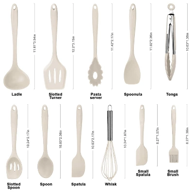 Itopfox Kitchen Utensil Set - 11-Piece Colorful Silicone Cooking Tools With Spatula, Spoon, Tongs, Whisk & More - Heat Resistant & Dishwasher Safe 2 Itopfox Kitchen Utensil Set - 11-Piece Colorful Silicone Cooking Tools With Spatula, Spoon, Tongs, Whisk & More - Heat Resistant & Dishwasher Safe - Image 2