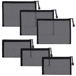 Itopfox 6-Pack Mesh Cosmetic Pouches With Zipper For Makeup, Toiletries, And Organizing Home Or Office Essentials (Black) 11 Itopfox 6-Pack Mesh Cosmetic Pouches With Zipper For Makeup, Toiletries, And Organizing Home Or Office Essentials (Black) -Kid's Home GUEST 245dca44 c5d4 4fc7 a813 6bb4aa3deb2f