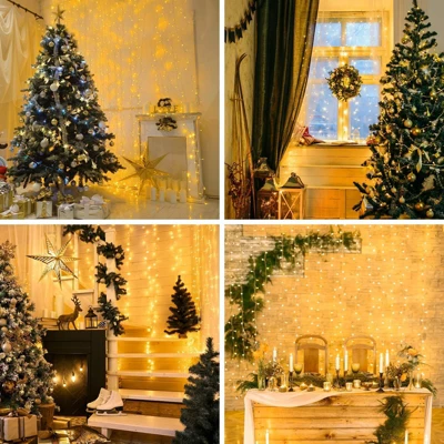 Itopfox 200 LED Curtain Lights For Bedroom, Hanging String Light Outdoor, Fairy Lights Indoor For Christmas, Dorm, Wall, Backdrop, Window, Wedding 8 Itopfox 200 LED Curtain Lights For Bedroom, Hanging String Light Outdoor, Fairy Lights Indoor For Christmas, Dorm, Wall, Backdrop, Window, Wedding - Image 8