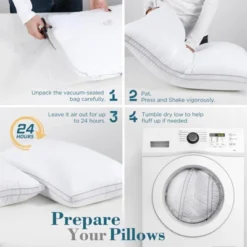 Itopfox Queen Size Pillows Set Of 2, Hotel Quality Down Alternative Gusseted Pillows For Side, Back Or Stomach Sleepers, White 15 Itopfox Queen Size Pillows Set Of 2, Hotel Quality Down Alternative Gusseted Pillows For Side, Back Or Stomach Sleepers, White -Kid's Home GUEST 25ffe532 f826 471e 97f8 2013ebee8af9