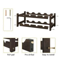 Itopfox Freestanding 2-Tier Bamboo Wine Rack For 8 Bottles, Countertop Cabinet Holder, Storage Shelf For Bar, Pantry, Wine Cellar, Basement 12 Itopfox Freestanding 2-Tier Bamboo Wine Rack For 8 Bottles, Countertop Cabinet Holder, Storage Shelf For Bar, Pantry, Wine Cellar, Basement -Kid's Home GUEST 2640b85f 3b48 40d3 abb4 96cbce99dadf