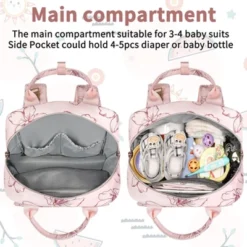 Itopfox Pink Floral Diaper Backpack For Girls, Large Waterproof Baby Bag With Insulated Pockets, Stroller Straps, Travel Holiday 12 Itopfox Pink Floral Diaper Backpack For Girls, Large Waterproof Baby Bag With Insulated Pockets, Stroller Straps, Travel Holiday -Kid's Home GUEST 280d3336 9111 4c99 92db 9bc98fd9ef4a