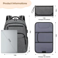 Itopfox Multi-Function Baby Diaper Backpack With Portable Changing Pad, Pacifier Holder, USB Charging Port, Ideal For Moms And Dads 10 Itopfox Multi-Function Baby Diaper Backpack With Portable Changing Pad, Pacifier Holder, USB Charging Port, Ideal For Moms And Dads -Kid's Home GUEST 285ee5c4 eef5 4f14 9cde 25055a5f3cd8