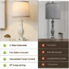 Itopfox Dimmable Table Lamps Set Of 2, Rustic Farmhouse Lamps For Living Room Bedroom, Bedside Desk Lamps With Touch Control, Includes Warm Bulbs