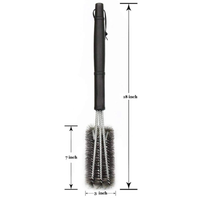 Itopfox 18 Inch Grill Cleaning Brush With 3 Stainless Steel Brushes In 1, Best BBQ Accessories For Easy And Efficient Barbecue Cleaning 2 Itopfox 18 Inch Grill Cleaning Brush With 3 Stainless Steel Brushes In 1, Best BBQ Accessories For Easy And Efficient Barbecue Cleaning - Image 2