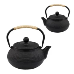 Itopfox Small Cast Iron Teapot With Stainless Steel Infuser For Loose Leaf Tea & Coffee, Stovetop Safe, Enamel Interior, Japanese Style, Black -Kid's Home GUEST 2a3a079d e193 46a5 9ac8 1dc0d4da2708