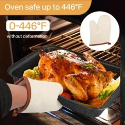 Itopfox 6-Piece Non-Stick Bakeware Set, Stackable Baking Pans For Even Heating, Includes Muffin Pan, Loaf Pan, Round & Square Cake Pans, Cooling Rack