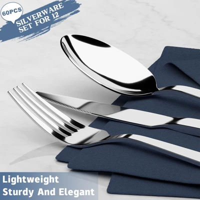 Itopfox 60 Piece Silverware Set For 12, Stainless Steel Flatware Set Includes Spoons Knives Mirror Polished Cutlery For Home Kitchen Restaurant Hotel 1 Itopfox 60 Piece Silverware Set For 12, Stainless Steel Flatware Set Includes Spoons Knives Mirror Polished Cutlery For Home Kitchen Restaurant Hotel