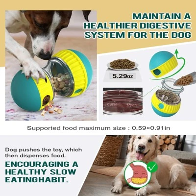 Itopfox Adjustable Dog Puzzle Toy Treat Dispensing Ball, Slow Feeder Interactive Chase Toy For Small Medium Large Dogs, Enrichment Training Pet Toy 5 Itopfox Adjustable Dog Puzzle Toy Treat Dispensing Ball, Slow Feeder Interactive Chase Toy For Small Medium Large Dogs, Enrichment Training Pet Toy - Image 5