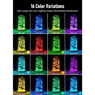 Itopfox Color Changing Fairy String Lights With Remote And Timer, 100 LED USB Silver Wire Starry Fairy Light For Bedroom Party Indoor Decoration 1 Itopfox Color Changing Fairy String Lights With Remote And Timer, 100 LED USB Silver Wire Starry Fairy Light For Bedroom Party Indoor Decoration