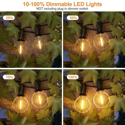 Itopfox 120FT Outdoor String Lights, Waterproof Patio Lights With 64 Hanging Globe G40 Bulbs, Shatterproof For Backyard Decor 3 Itopfox 120FT Outdoor String Lights, Waterproof Patio Lights With 64 Hanging Globe G40 Bulbs, Shatterproof For Backyard Decor - Image 3