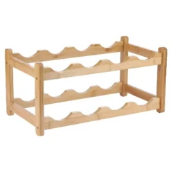 Itopfox 2-Tier Bamboo Wine Rack - Eco-Friendly, Space-Saving Storage For 8 Bottles, Easy Assembly For Kitchen, Pantry, Bar, Or Home Decor -Kid's Home GUEST 309282e6 f8cf 48cc 932b 96ee1101d38a