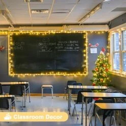 Itopfox Connectable Warm White String Lights For Indoor Bedroom 8 Modes Christmas Fairy Light Plug In Classroom 100 LED Twinkle Lights For Tree Decor -Kid's Home GUEST 32426c3a 7d87 4eec b473 690b1c87f51f