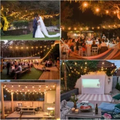 Itopfox 50Ft LED Outdoor String Lights With G40 Globe Bulbs, Dimmable Waterproof Hanging Lights For Patio, Warm White Shatterproof Bulbs Included -Kid's Home GUEST 3292221d 4028 4cdb aa06 50045a664513