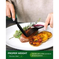 Itopfox 20-Piece Black Stainless Steel Flatware Set For 4, Includes Knives, Forks, Spoons, Mirror Polished, Dishwasher Safe, Food Grade Cutlery Set 9 Itopfox 20-Piece Black Stainless Steel Flatware Set For 4, Includes Knives, Forks, Spoons, Mirror Polished, Dishwasher Safe, Food Grade Cutlery Set -Kid's Home GUEST 3304b253 5ec2 498f a8dc 2235d631054c