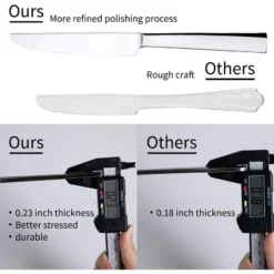 Itopfox 45-Piece Silverware Set, Durable Stainless Steel Flatware For 8, Ergonomic Design With Steak Knives, Rust-proof, Dishwasher Safe Kitchen -Kid's Home GUEST 34896a50 19f0 4637 9faa 419bac671655