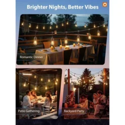 Itopfox LED Outdoor String Lights With Vintage Shatterproof Bulbs, Commercial Grade Weatherproof Strand For Patio Garden Decoration -Kid's Home GUEST 34d1d9ac c265 4798 9b3b 662f99fdd6fc