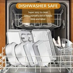 Itopfox Stainless Steel Bakeware Set, 9-Piece For Cake Cookie Loaf Muffin, Includes Round Square Rectangle Pans With Lid & Rack, Dishwasher Safe 12 Itopfox Stainless Steel Bakeware Set, 9-Piece For Cake Cookie Loaf Muffin, Includes Round Square Rectangle Pans With Lid & Rack, Dishwasher Safe -Kid's Home GUEST 355dc038 582a 42de 9748 cd9146a7c9da