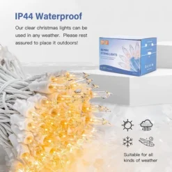 Itopfox 2-Pack 50-Count Clear Christmas Lights With White Wire, Warm White Mini String Lights For Holiday, Xmas Tree, Party, Wedding, Decorations -Kid's Home GUEST 35b45a4f 4981 45c2 a7b1 1d18b324f63f