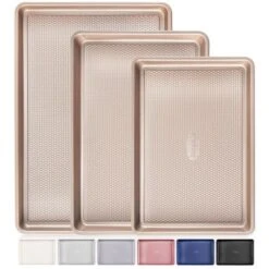 Itopfox Nonstick Cookie Sheet Pan Set Of 3, Heavy Duty Baking Trays With Diamond Texture, Oven Safe For Even Baking, Elegant Champagne Gold Finish 17 Itopfox Nonstick Cookie Sheet Pan Set Of 3, Heavy Duty Baking Trays With Diamond Texture, Oven Safe For Even Baking, Elegant Champagne Gold Finish -Kid's Home GUEST 35e19db5 2ae1 4bee a53f 0b0de38f2e87