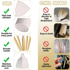 Itopfox 34-Piece Silicone Kitchen Utensil Set With Wooden Handles, Heat-Resistant Tools For Nonstick Cookware Including Grater -Kid's Home GUEST 36080f33 e2dc 48ee 8a0c fe9670005c7f