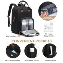Itopfox Expandable Diaper Backpack For Twins, Dual Compartments, Includes Changing Pad & Stroller Straps, Unisex Black, 26-36L 11 Itopfox Expandable Diaper Backpack For Twins, Dual Compartments, Includes Changing Pad & Stroller Straps, Unisex Black, 26-36L -Kid's Home GUEST 365ab50a 48ca 4cfc 9dd5 1fd71ca67b3a