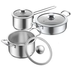 Itopfox Stainless Steel Cookware Set, 6-Piece Nonstick Induction Pots & Pans Set, Works With Gas/Electric Cooktops, Dishwasher Safe 13 Itopfox Stainless Steel Cookware Set, 6-Piece Nonstick Induction Pots & Pans Set, Works With Gas/Electric Cooktops, Dishwasher Safe -Kid's Home GUEST 37134790 abef 4115 852b 78779650f43f