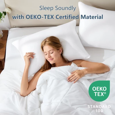 Itopfox Queen Size Pillows Set Of 2, Hotel Quality Cooling Pillows For Side Back Stomach Sleepers, Down Alternative Luxury Supportive Fluffy Pillows 2 Itopfox Queen Size Pillows Set Of 2, Hotel Quality Cooling Pillows For Side Back Stomach Sleepers, Down Alternative Luxury Supportive Fluffy Pillows - Image 2