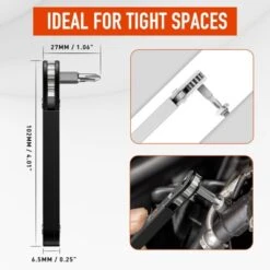 Itopfox Ratchet Screwdriver Set, EDC Gear Tool Pocket Ratcheting Screwdriver, Stocking Stuffers For Men, 90 Degree Right Angle Mini Ratchet Set