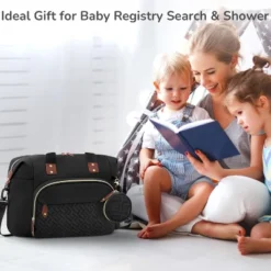 Itopfox Medium Black Diaper Tote Bag For Parents With Pacifier Case, 10 Pockets, Insulated Bottle Holders, Travel-Friendly 10 Itopfox Medium Black Diaper Tote Bag For Parents With Pacifier Case, 10 Pockets, Insulated Bottle Holders, Travel-Friendly -Kid's Home GUEST 3b35e0a5 9255 43a2 852d 981e4f2decba