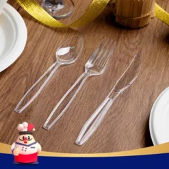 Itopfox 360-Piece Heavy Duty Clear Plastic Silverware Set - Forks, Spoons, Knives Heat Resistant Disposable Utensils For Parties, Events Everyday Use 10 Itopfox 360-Piece Heavy Duty Clear Plastic Silverware Set - Forks, Spoons, Knives Heat Resistant Disposable Utensils For Parties, Events Everyday Use -Kid's Home GUEST 3b3d0329 bd9e 4cf1 8ec4 5717d6ec1526