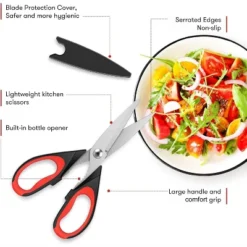 Itopfox Kitchen Scissors Heavy Duty Stainless Steel, All Purpose Cooking Shears For Meat Poultry Food, Dishwasher Safe Utility Tools With Home Gift -Kid's Home GUEST 3b9a2c9b e727 441b 975c 41426c66f27c