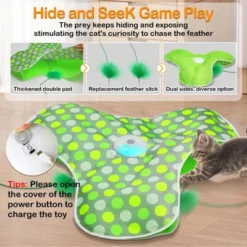 Itopfox Interactive Cat Toy With Moving Feathers & Real Mouse Sounds, Touch Activated Exercise Toy For Indoor Cats, Rechargeable 11 Itopfox Interactive Cat Toy With Moving Feathers & Real Mouse Sounds, Touch Activated Exercise Toy For Indoor Cats, Rechargeable -Kid's Home GUEST 3c072326 38e8 4327 87e4 76cbd659d99d