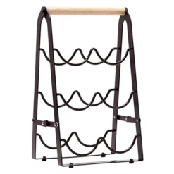 Itopfox Wine Rack, 6 Bottle Wooden Countertop Free Standing Shelf, 3 Tier Bottle Holder Stand For Home Bar Tabletop, Kitchen Storage -Kid's Home GUEST 3c37f12c b27b 4478 b759 00876b8a9454