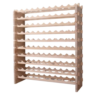 Itopfox Freestanding Wooden Wine Rack Cabinet, Stackable Storage Modular Countertop Holder For 100 Bottles 8 Itopfox Freestanding Wooden Wine Rack Cabinet, Stackable Storage Modular Countertop Holder For 100 Bottles - Image 8