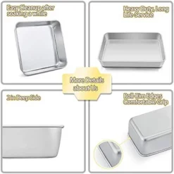 Itopfox Stainless Steel Bakeware Set, 11-Piece Toaster Oven Baking Pan Set With Lasagna, Cake, Loaf & Muffin Pans, Dishwasher Safe -Kid's Home GUEST 3daa1adb f805 47b1 a7f0 57b2fbe94c09