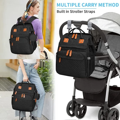 Itopfox Large Capacity Diaper Backpack With Detachable Changing Station, Baby Essentials Organizer For Boys & Girls, Black 6 Itopfox Large Capacity Diaper Backpack With Detachable Changing Station, Baby Essentials Organizer For Boys & Girls, Black - Image 6