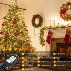 Itopfox Connectable 200 LED String Lights Indoor Outdoor, 66FT Warm White Christmas Lights Waterproof, 13 Modes With Timer, Twinkle Fairy Lights Plug 9 Itopfox Connectable 200 LED String Lights Indoor Outdoor, 66FT Warm White Christmas Lights Waterproof, 13 Modes With Timer, Twinkle Fairy Lights Plug -Kid's Home GUEST 3e5aa428 40e4 4eb3 97c1 334135d9bab8