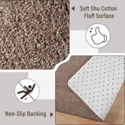 Itopfox Soft Modern Memory Foam Washable Indoor Rug, Non Slip Low Pile Carpet For Living Room, Bedroom, Kids Nursery, Dorm, Home Decor In Brown 11 Itopfox Soft Modern Memory Foam Washable Indoor Rug, Non Slip Low Pile Carpet For Living Room, Bedroom, Kids Nursery, Dorm, Home Decor In Brown -Kid's Home GUEST 3fa18833 552d 4160 964d 040eb69f538e