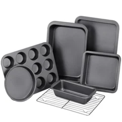 Itopfox 7-Piece Nonstick Bakeware Set With Round & Square Cake Pan, Loaf Pan, Muffin Pan, Cookie Sheet, Roast Pan, Cooling Rack 13 Itopfox 7-Piece Nonstick Bakeware Set With Round & Square Cake Pan, Loaf Pan, Muffin Pan, Cookie Sheet, Roast Pan, Cooling Rack -Kid's Home GUEST 3fc34995 e8c8 43c4 8aab dd9e32298258