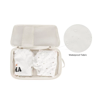 Itopfox 2-Pack Waterproof Diaper Organizer Pouches With Mesh Bag, Reusable And Washable For Cloth Diapers, White 3 Itopfox 2-Pack Waterproof Diaper Organizer Pouches With Mesh Bag, Reusable And Washable For Cloth Diapers, White - Image 3