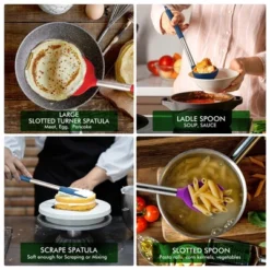 Itopfox 14-Piece Heat-Resistant Silicone Kitchen Utensil Set With Holder, Spatulas, Spoons, And More, Dishwasher Safe, BPA-Free, Multicolor -Kid's Home GUEST 41d143a2 52ce 40fc 847d b2a4b8c06f72