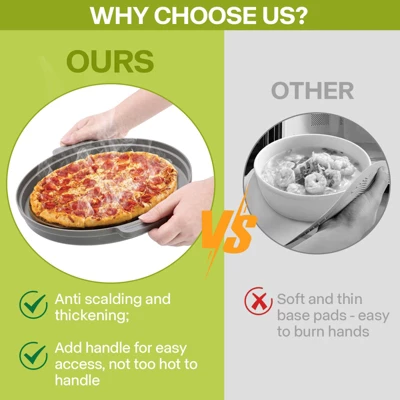 Itopfox Microwave Splatter Cover With Anti-scald Base Plate, Large Plastic & Silicone Vented Collapsible Guard Lid, Plate Holder & Kitchen Colander 2 Itopfox Microwave Splatter Cover With Anti-scald Base Plate, Large Plastic & Silicone Vented Collapsible Guard Lid, Plate Holder & Kitchen Colander - Image 2