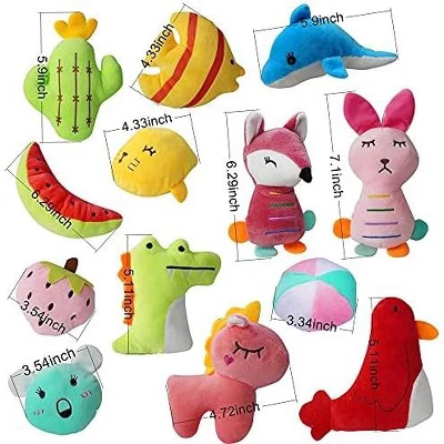 Itopfox 27 Pack Puppy Squeaky Toy, Different Designs Squeakers Pet Toys, Cute Bulk Plush Dog Toys For Small Dogs 5 Itopfox 27 Pack Puppy Squeaky Toy, Different Designs Squeakers Pet Toys, Cute Bulk Plush Dog Toys For Small Dogs - Image 5