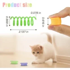 Itopfox Cat Spiral Spring Toy, 12-Pack Interactive Kitten Toy For Hunting, Biting, And Play, Colorful Heavy Plastic Springs To Keep Cats Active 11 Itopfox Cat Spiral Spring Toy, 12-Pack Interactive Kitten Toy For Hunting, Biting, And Play, Colorful Heavy Plastic Springs To Keep Cats Active -Kid's Home GUEST 4531c45f 6249 4c0c b6fa 1d74fef326e3