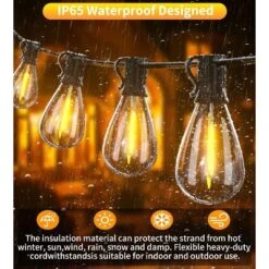 Itopfox Ultra Long Outdoor LED String Lights With Shatterproof S11 Edison Bulbs, Waterproof Hanging Light For Backyard Deck Porch Party Decor -Kid's Home GUEST 459983f4 a5dd 4578 a23c b19b836fc42b