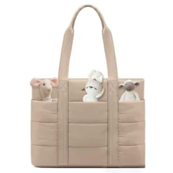 Itopfox Puffer Baby Diaper Tote Bag With Changing Pad & Pacifier Case, Waterproof & Lightweight For Travel, 15.6inch -Kid's Home GUEST 466c8338 cd0e 4ea3 bcfc f5db85f95825